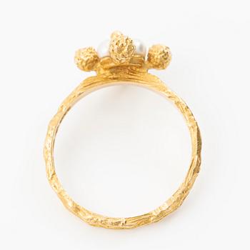 Björn Weckström, ring, "Pearlflower", Fyrklövern Lapponia, Finland, 2003.