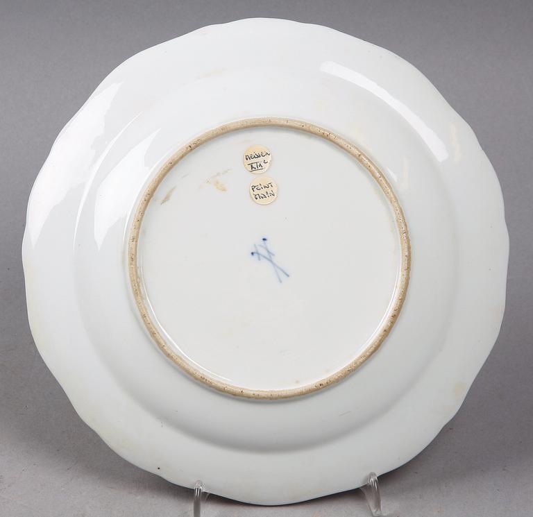 TALLRIK, porslin, Meissen omkring 1900.