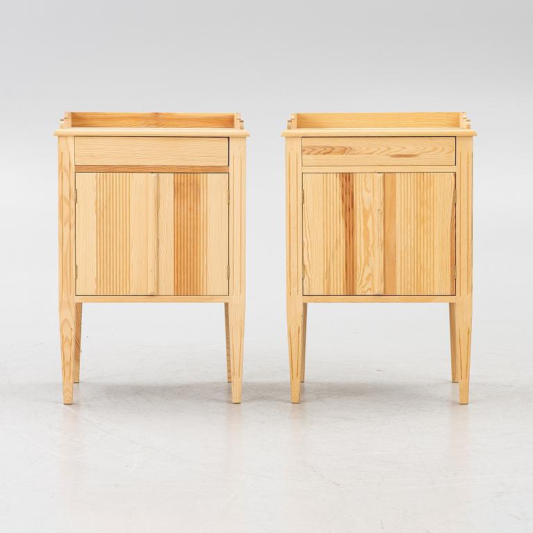 Bedside tables, a pair, Gustavian style, contemporary manufacture.