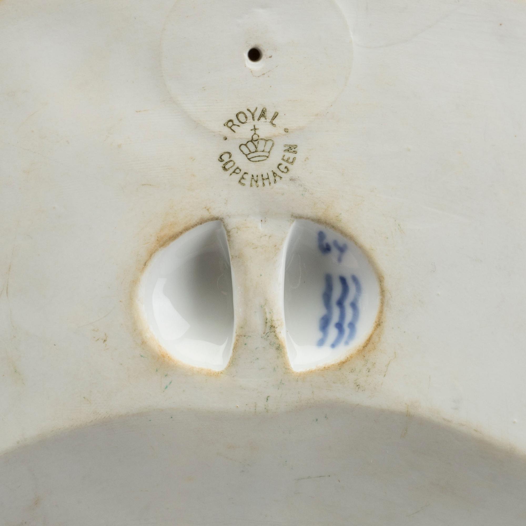 VÄGGPLAKETT, ARNOLD KROG, Royal Copenhagen, 1908.