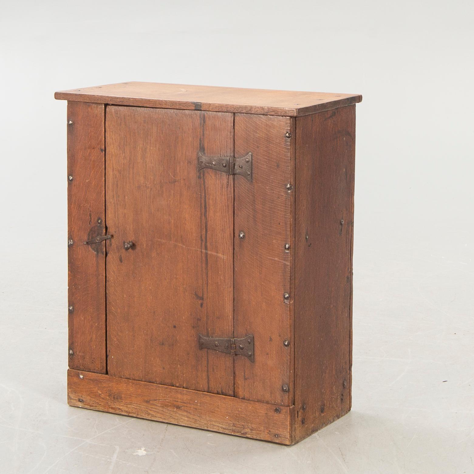 A danish 19th century oak wall cabinet.