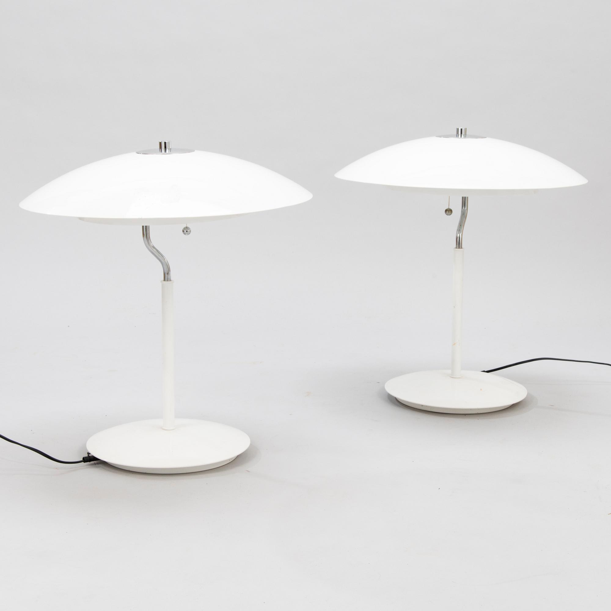 A pair of "Jonas" table lamps, designed by Jonas Hidle for AS Høvik Lys.