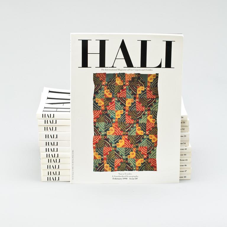 KATALOGER, 12 st, " HALI The International magazine of Fine Carpets and Textiles". 1989-90.