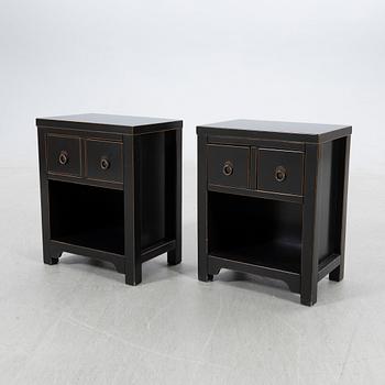 Nightstands, a pair, later part of the 20th century.