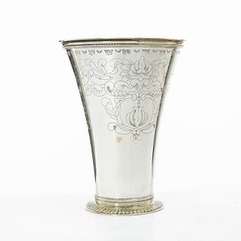 C.G. Hallberg, A Swedish parcel-gilt silver beaker, Stockholm 1939.