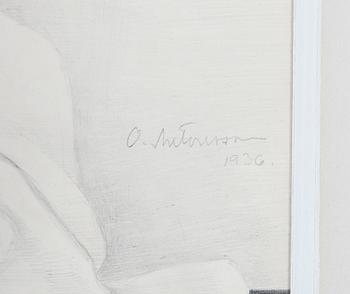 OSCAR ANTONSSON, blyerts, signerad och daterad 1936.