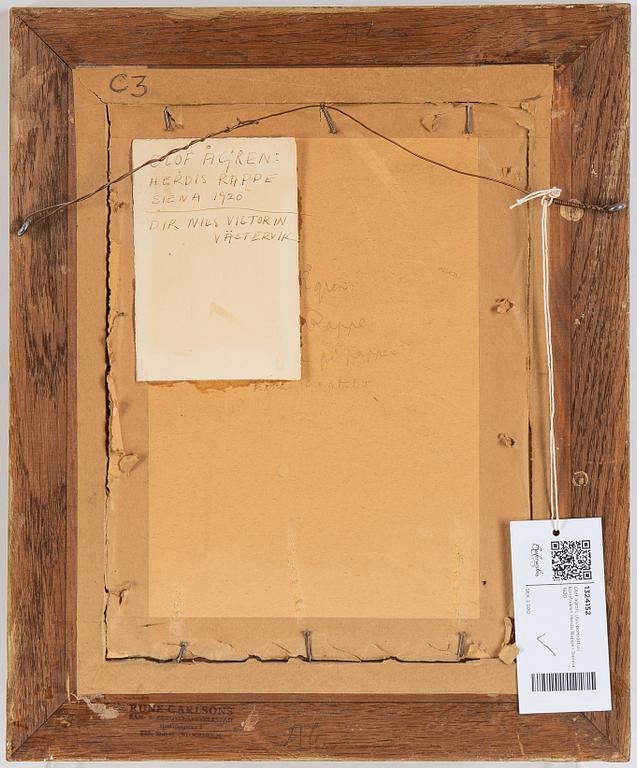 Olof Ågren, mixed media on paper, signed.