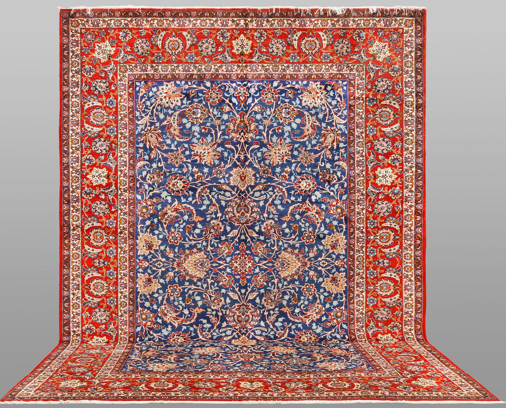 A carpet, Najafabad, c. 418 x 307 cm.