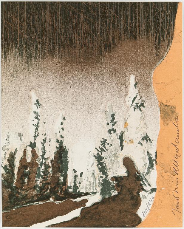 JOAKIM ALLGULANDER, färglitografi, provtryck samt ett blad numrerat 202/240.