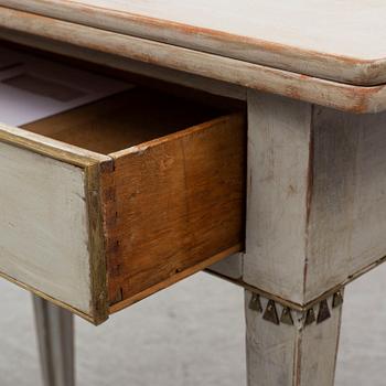 a late gustavian game table from around 1800.