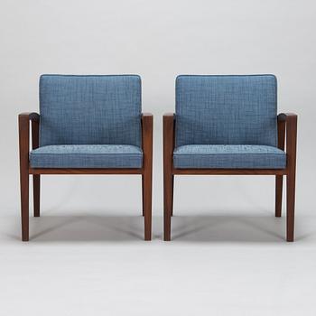 Carl Gustaf Hiort af Ornäs, a pair 1968 open armchairs, Hiort Tuote Puunveisto Oy - Träsnideri Ab, Finland.