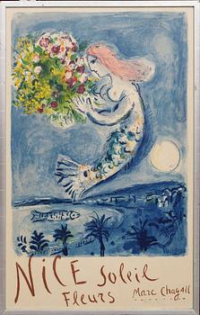 MARC CHAGALL, "Nice soleil fleur", 1962, Mourlot.