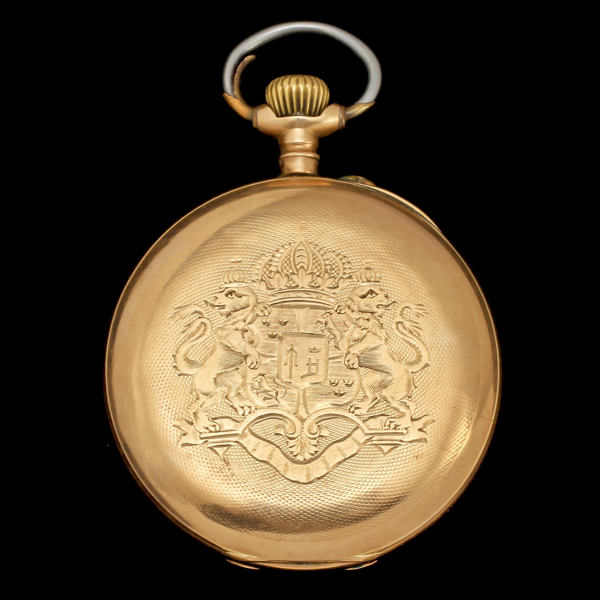 FICKUR, guld, 14 k, 1900-tal. Vikt 92 g.