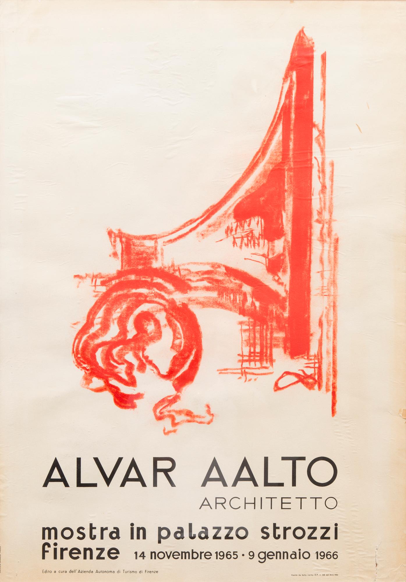 JULISTE, "Alvar Aalto architetto, mostra in palazzo strozzi Firenze, 14 novembre 1965 - 9 gennaio 1966".