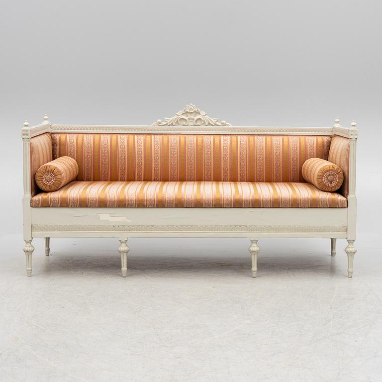 A Gustavian style sofa, 19th century.