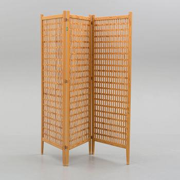 A pine folding screen from Alberts, Tibro, 1950's.
