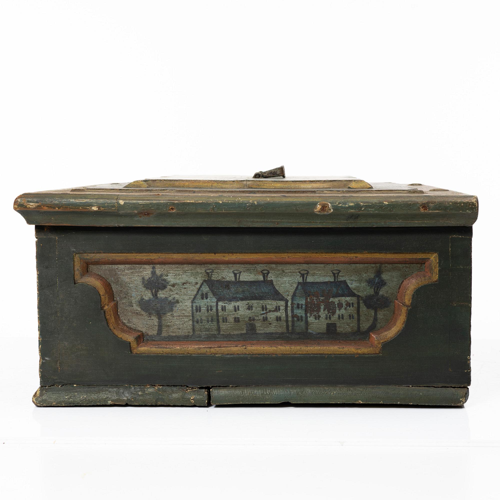 Fiancée's box, folk art, marked 1797.