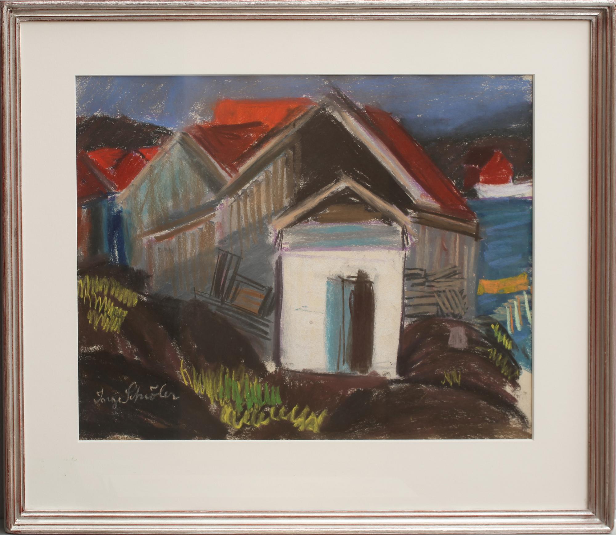 INGE SCHIÖLER, pastell, sign.