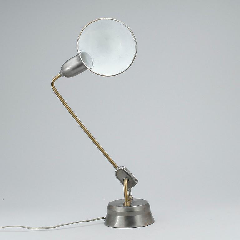 BORDSLAMPA, metall, Charlotte Perriand, Jumo, Frankrike, 1930-tal.