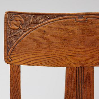 Six Art Nouveau Chairs, early 20th Century.