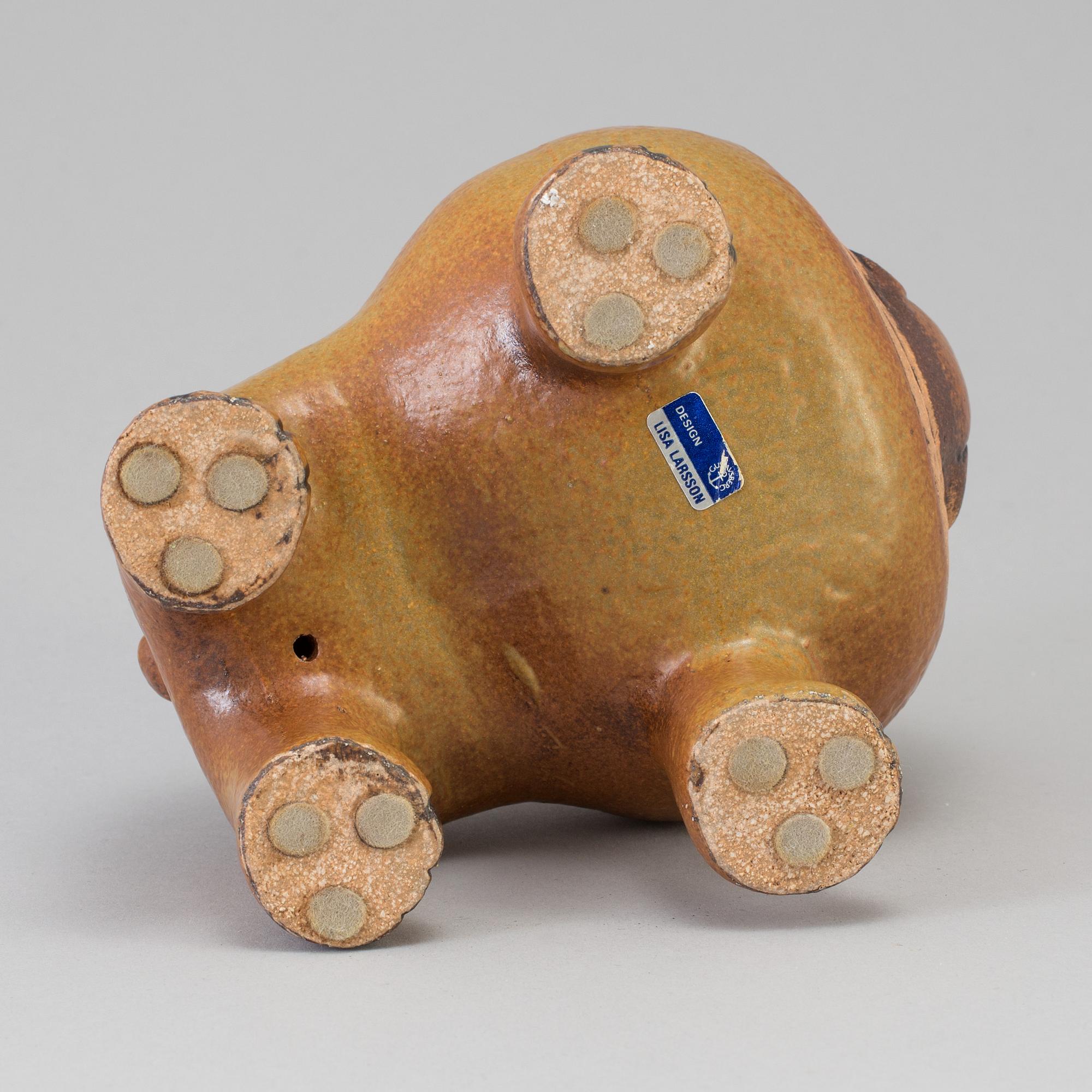 A "Bulldog" figurine by Lisa Larson for Gustavberg.