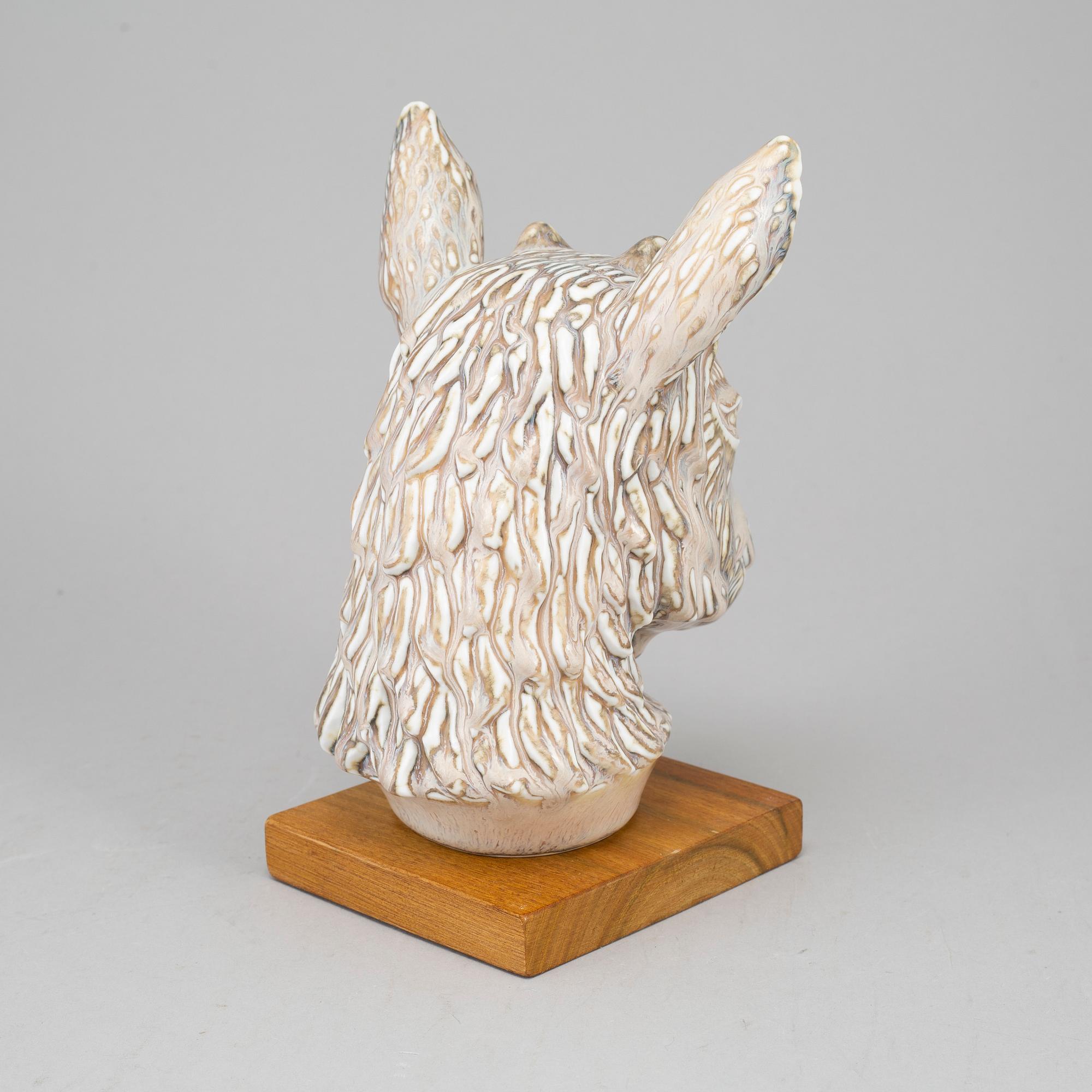 GUNNAR NYLUND, a stoneware sculpture, Rörstrand, mid 20th century.