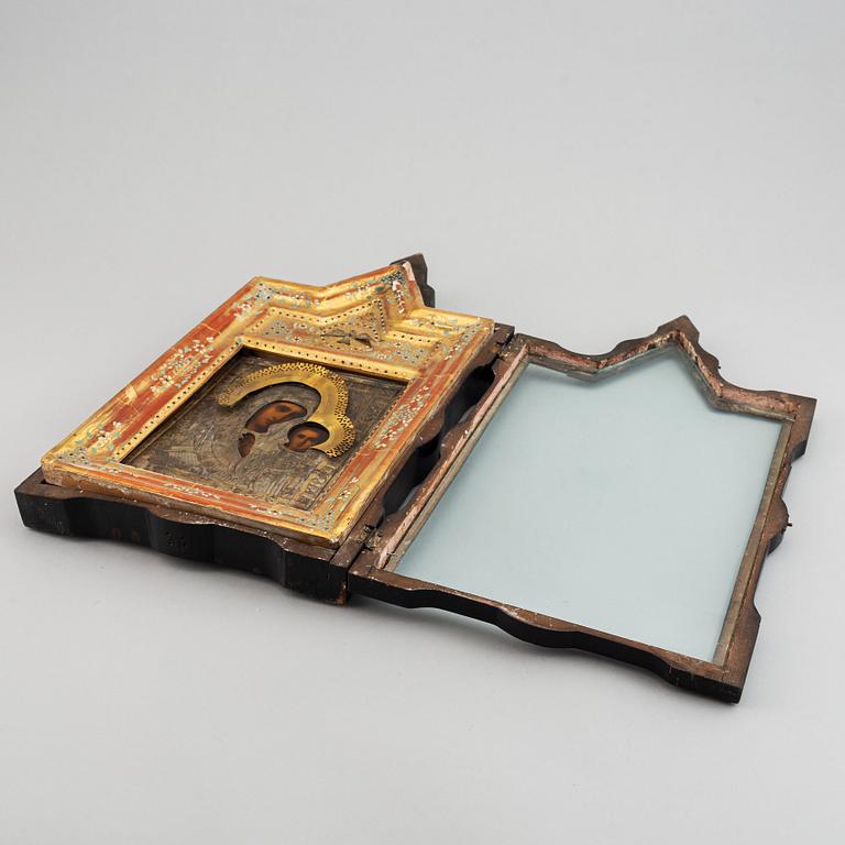 A russian icon with ochlad, 20th Century.