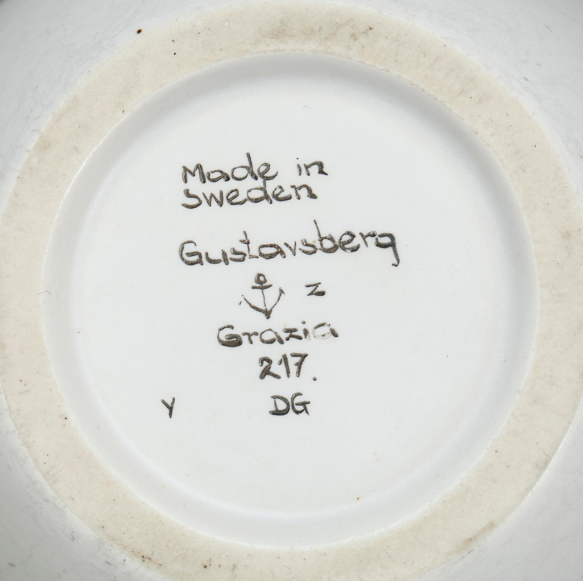 VAS, stengods, "Grazia", Stig Lindberg Gustavsberg, 1900-talets mitt.