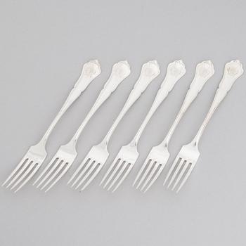 BESTICKUPPSÄTTNING, 50 delar, silver, "Chippendale", Kultakeskus, Tavastehus 1938-1977.