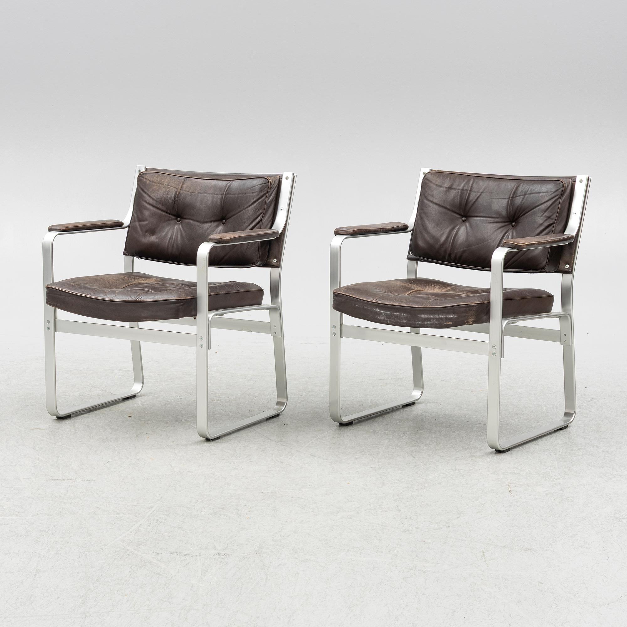 Karl Erik Ekselius, a pair of 'Mondo' armchairs, JOC, 1970s.