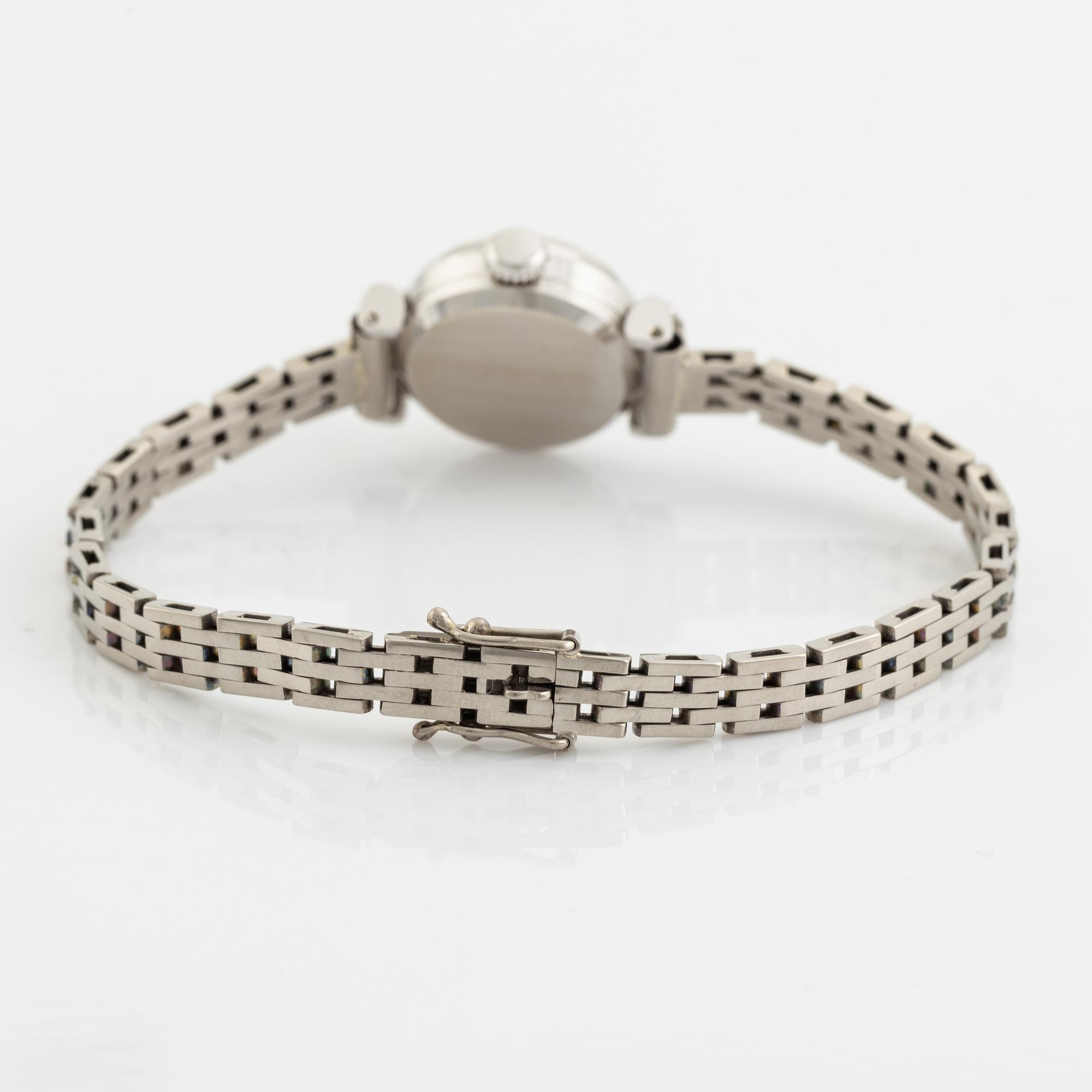 White gold and diamond ladies watch, Arctos Incabloc.