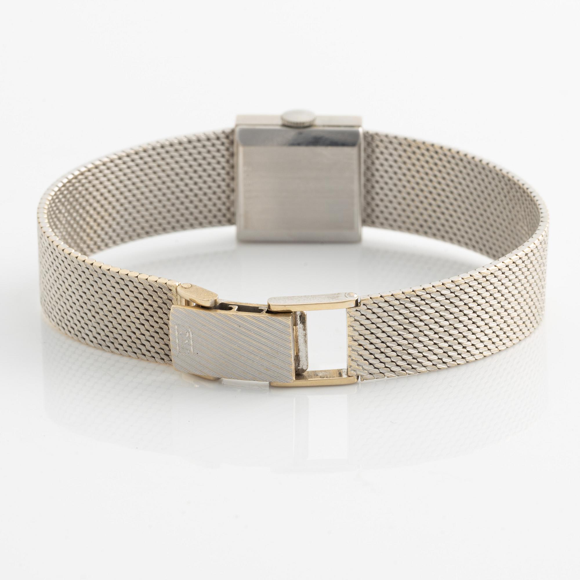 International Watch Co, rannekello, 18K valkokultaa, 16,5 mm.