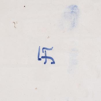 Väggplakett, fajans, Historismus, omkring 1900.