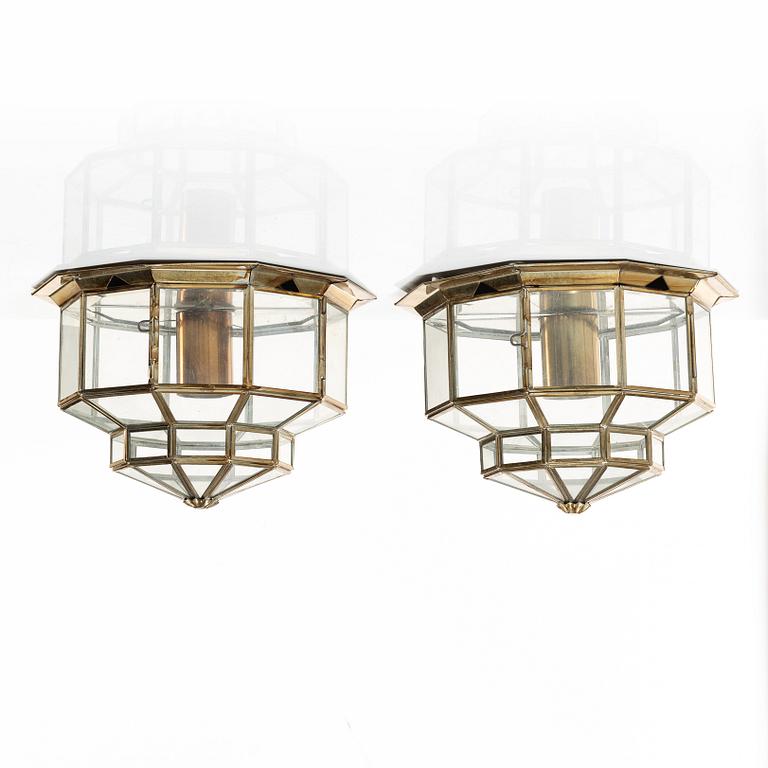 Hijos Esteves, pendant lamps, a pair, Taurus, Spain, second half of the 20th century.