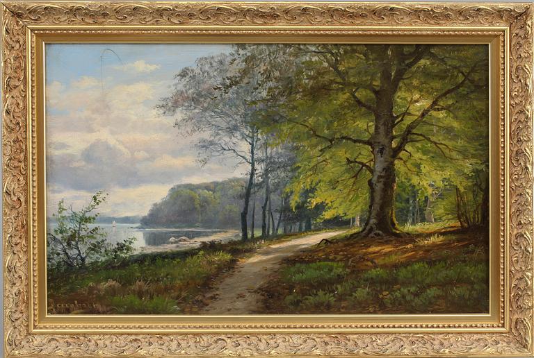 AUGUST JACOBSEN, olja på duk, sign.