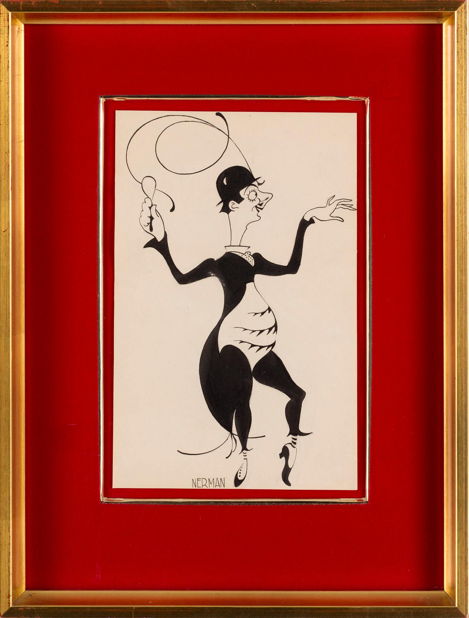 EINAR NERMAN, ink drawing, signed.