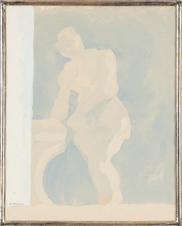 Olle Nyman, gouache, signerad.
