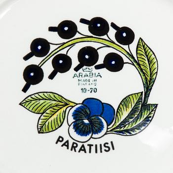 Birger Kaipiainen, astiasto, 15 osaa, ”Paratiisi”, Arabia, 1964–1971.