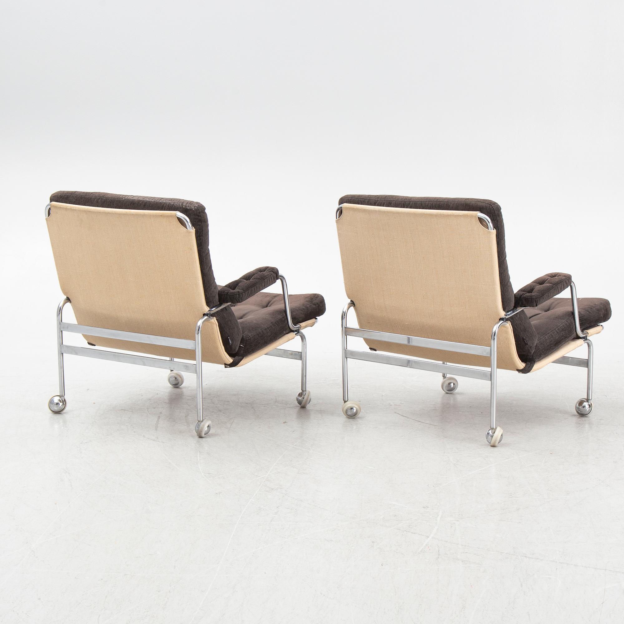 Bruno Mathsson, fåtöljer ett par "Karin", DUX.