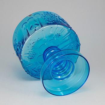 OIVA TOIKKA, skål på fot, glas, "Flora"-serien,  Nuutajärvi Notsjö.