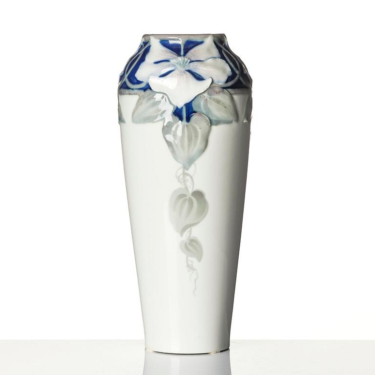 Nils Emil Lundström, an Art Nouveau porcelain vase, Rörstrand, ca 1900.