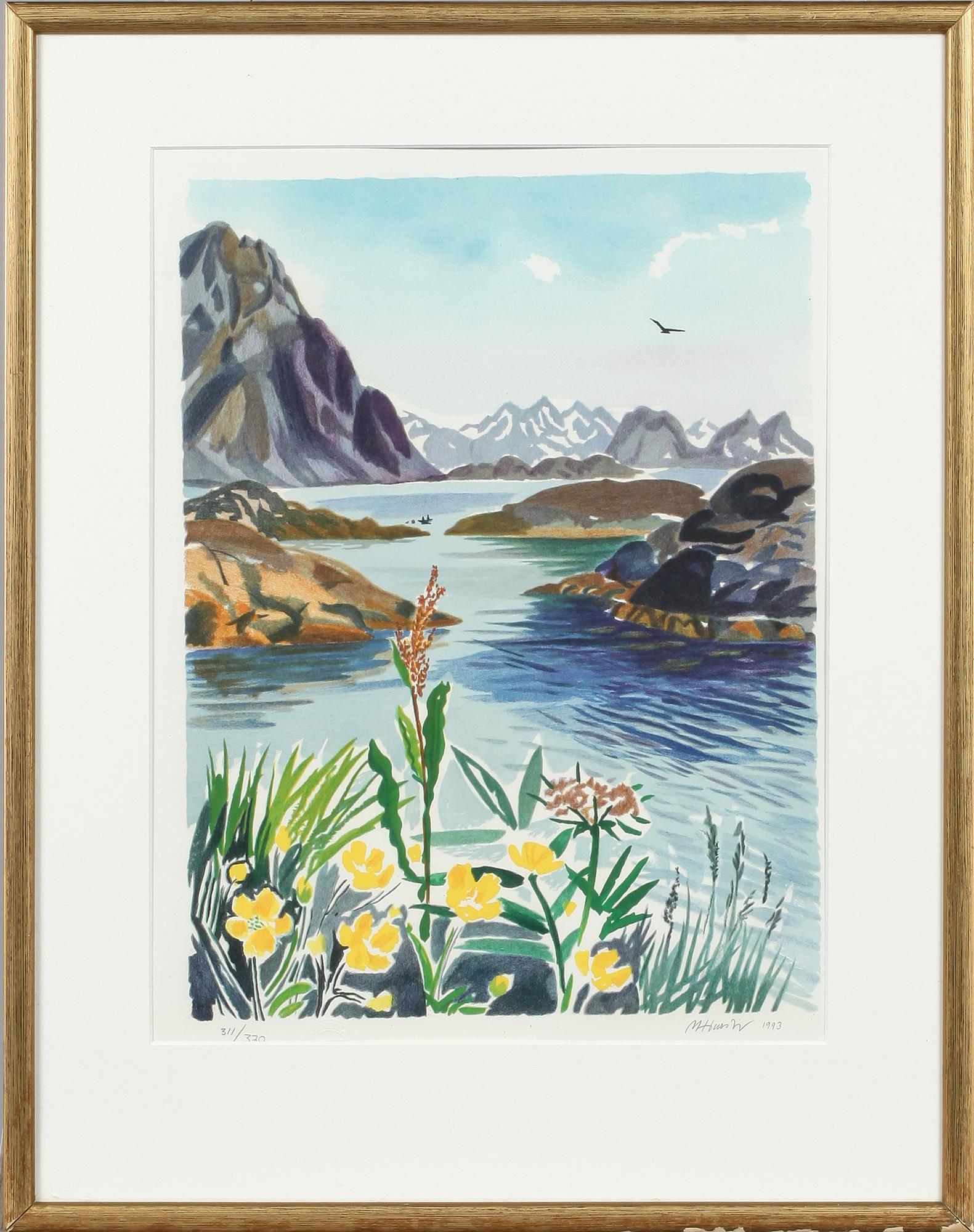 MONA HUSS WALLIN, färglitografi, signerad, daterad 1993 samt numrerad 311/370.