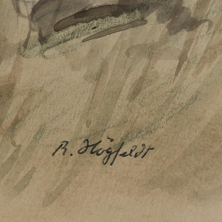 ROBERT HÖGFELDT, watercolour, signed.