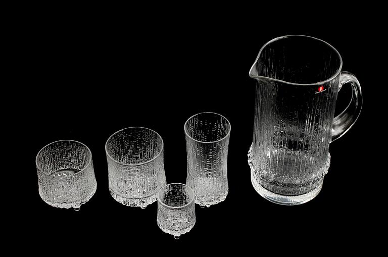 GLASSERVIS, 52 delar,  "Ultima Thule", Tapio Wirkkala, Iittala, Finland.