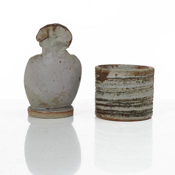 Lisa Larson, stengods,  burk med lock, stengods, unik, Gustavsberg studio,