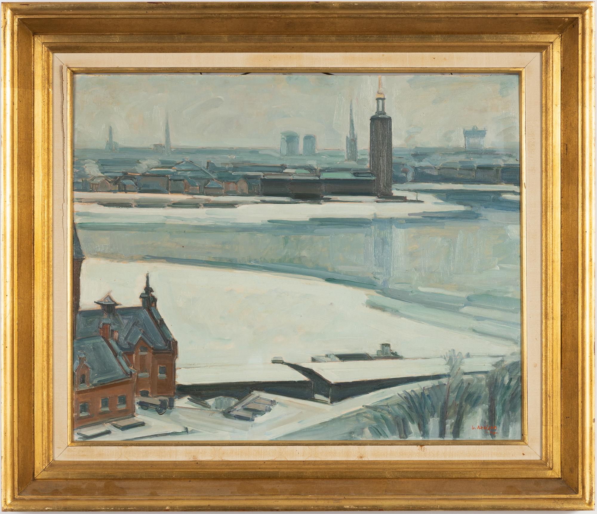 Victor Axelson, oil on panel, signed.