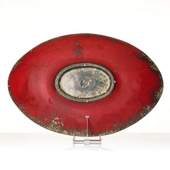 Hans Hedberg, a large faience dish, Biot, France.