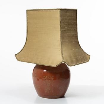 A porcelain table lamp, G&C, 20th/21st century.