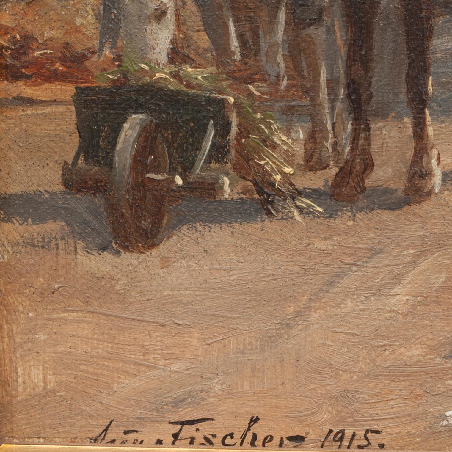 AUGUST FISCHER, olja på duk. Signerad och daterad 1915.