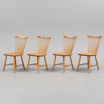 CARL MALMSTEN, four birch 'Lilla Åland' chairs.